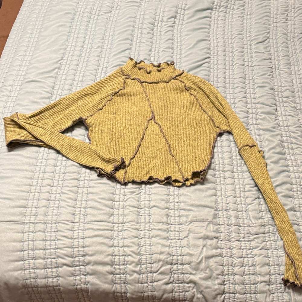 Green Knit layer long sleeve